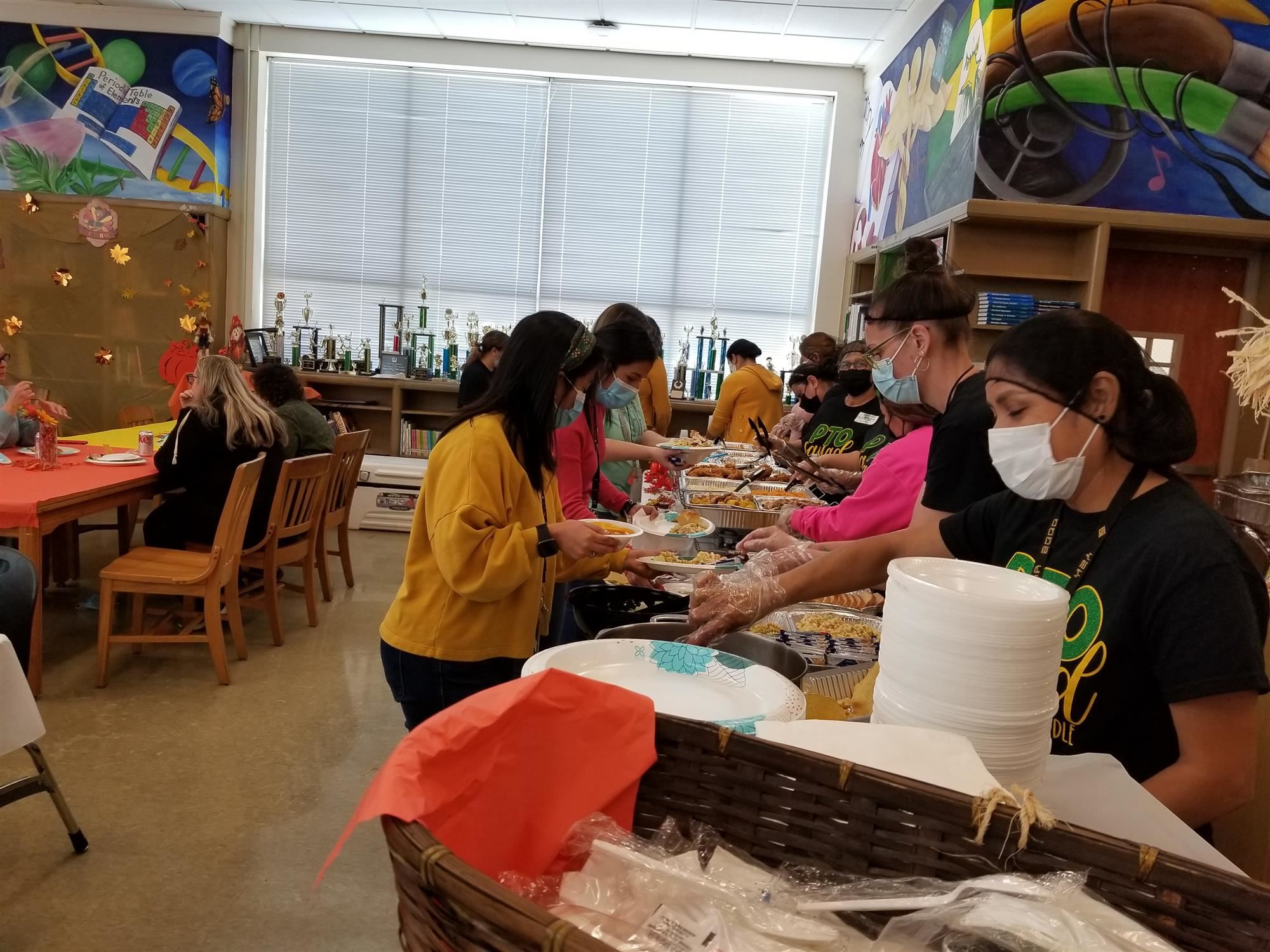 Teachers being served